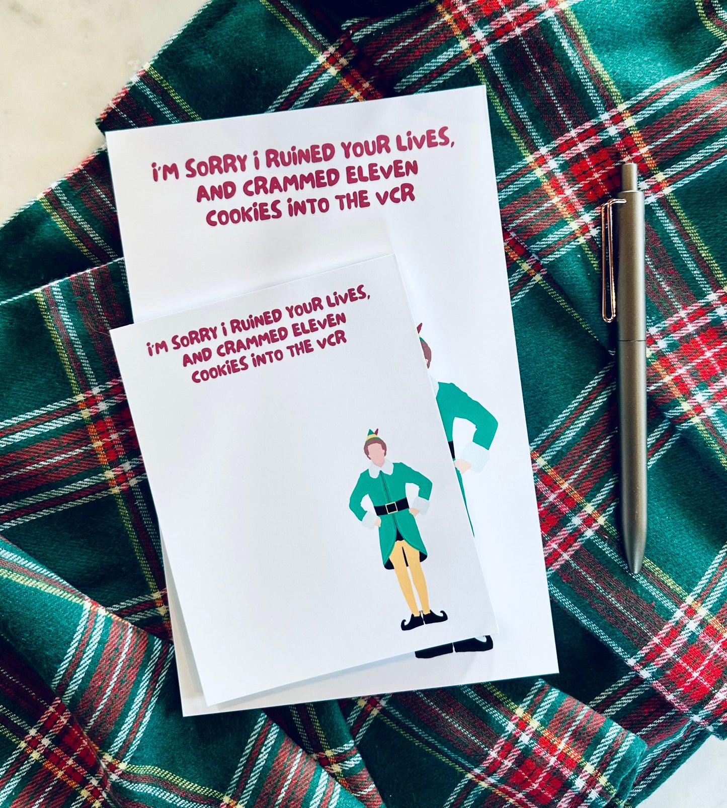 I’m sorry I ruined your lives Notepad Half (5.5x8.5") & Quarter Page Notepad or To-Do List, Christmas Movie Themed, Santa's Helper Notepad maedaymaedaymaeday