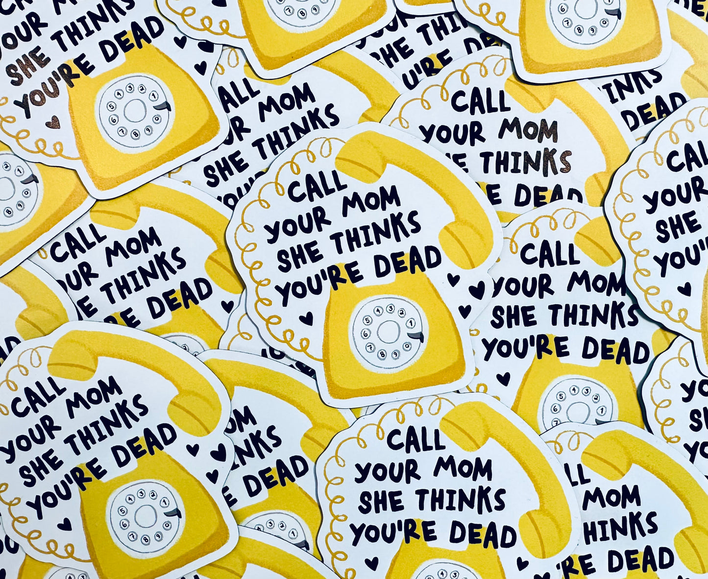 Call Your Mom, She Thinks You’re Dead Refrigerator/Car/Locker Magnet – A Friendly (and Hilarious) Reminder