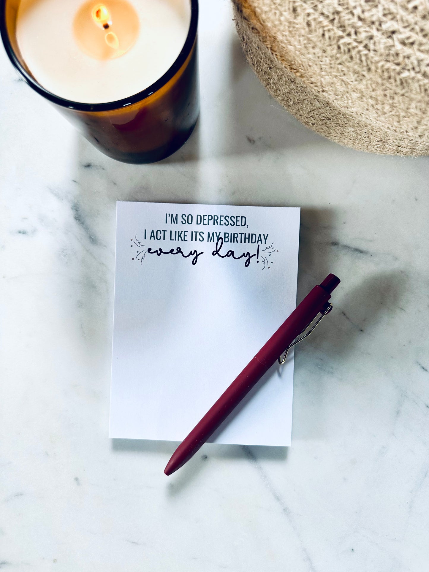 Full, Half and Quarter Page Notepad/Planner, I'm so depressed I act like its my Birthday every day!, Tortured Poets Dept, Broken Heart, TTPD maedaymaedaymaeday
