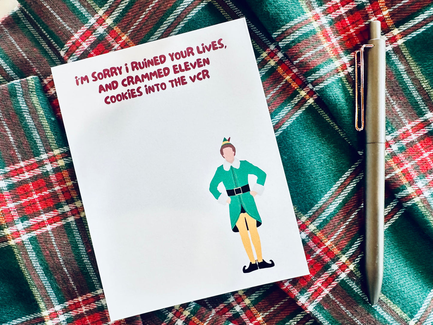 I’m sorry I ruined your lives Notepad Half (5.5x8.5") & Quarter Page Notepad or To-Do List, Christmas Movie Themed, Santa's Helper Notepad maedaymaedaymaeday