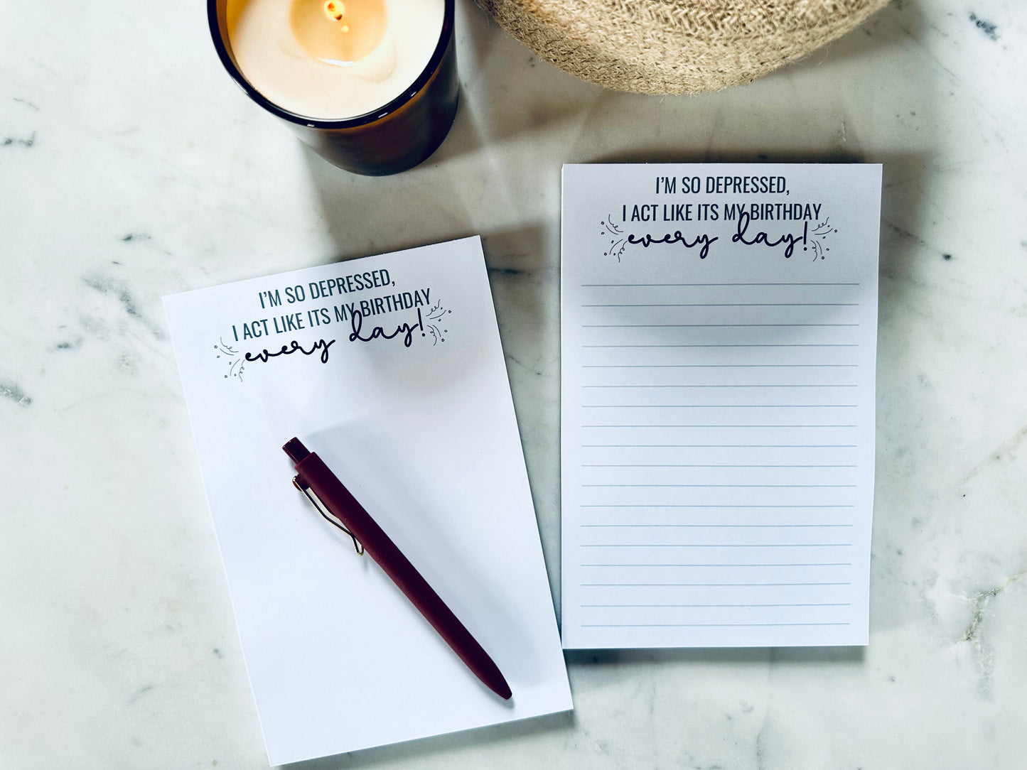 Full, Half and Quarter Page Notepad/Planner, I'm so depressed I act like its my Birthday every day!, Tortured Poets Dept, Broken Heart, TTPD maedaymaedaymaeday