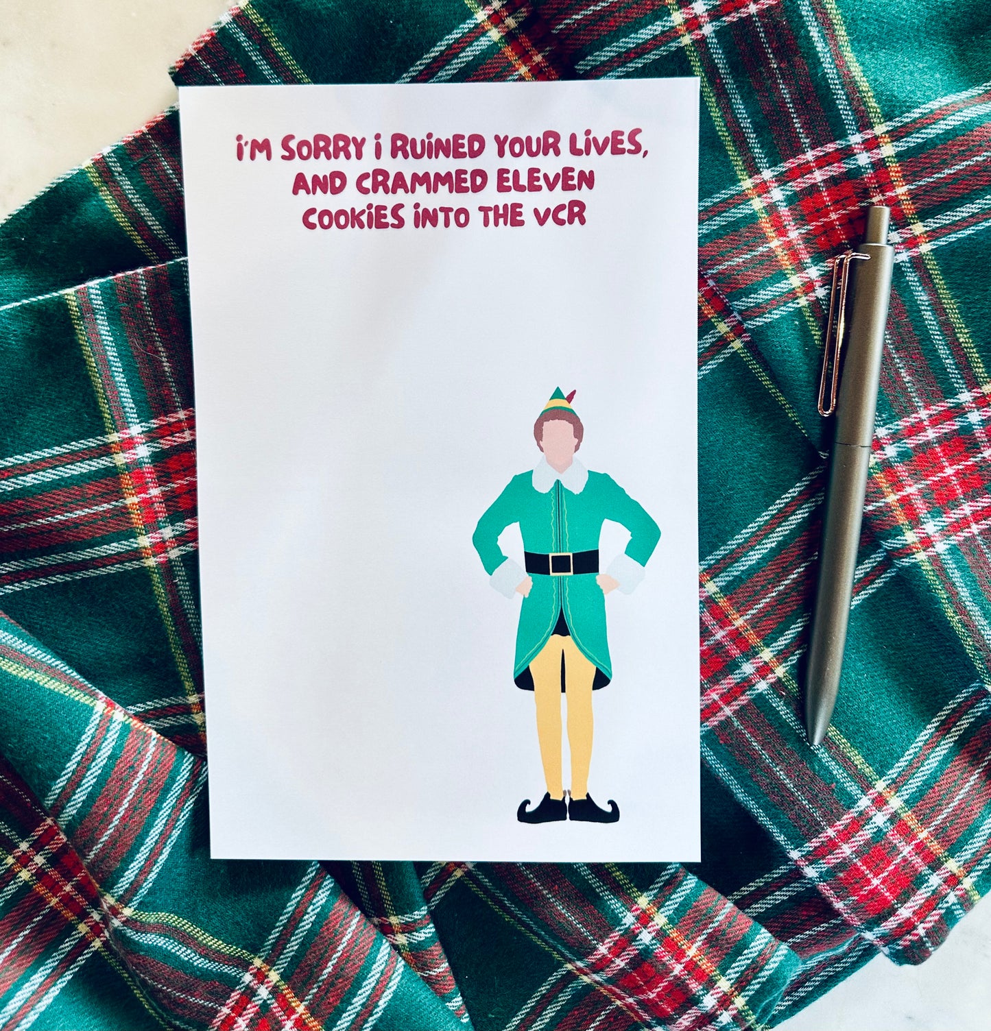 I’m sorry I ruined your lives Notepad Half (5.5x8.5") & Quarter Page Notepad or To-Do List, Christmas Movie Themed, Santa's Helper Notepad maedaymaedaymaeday