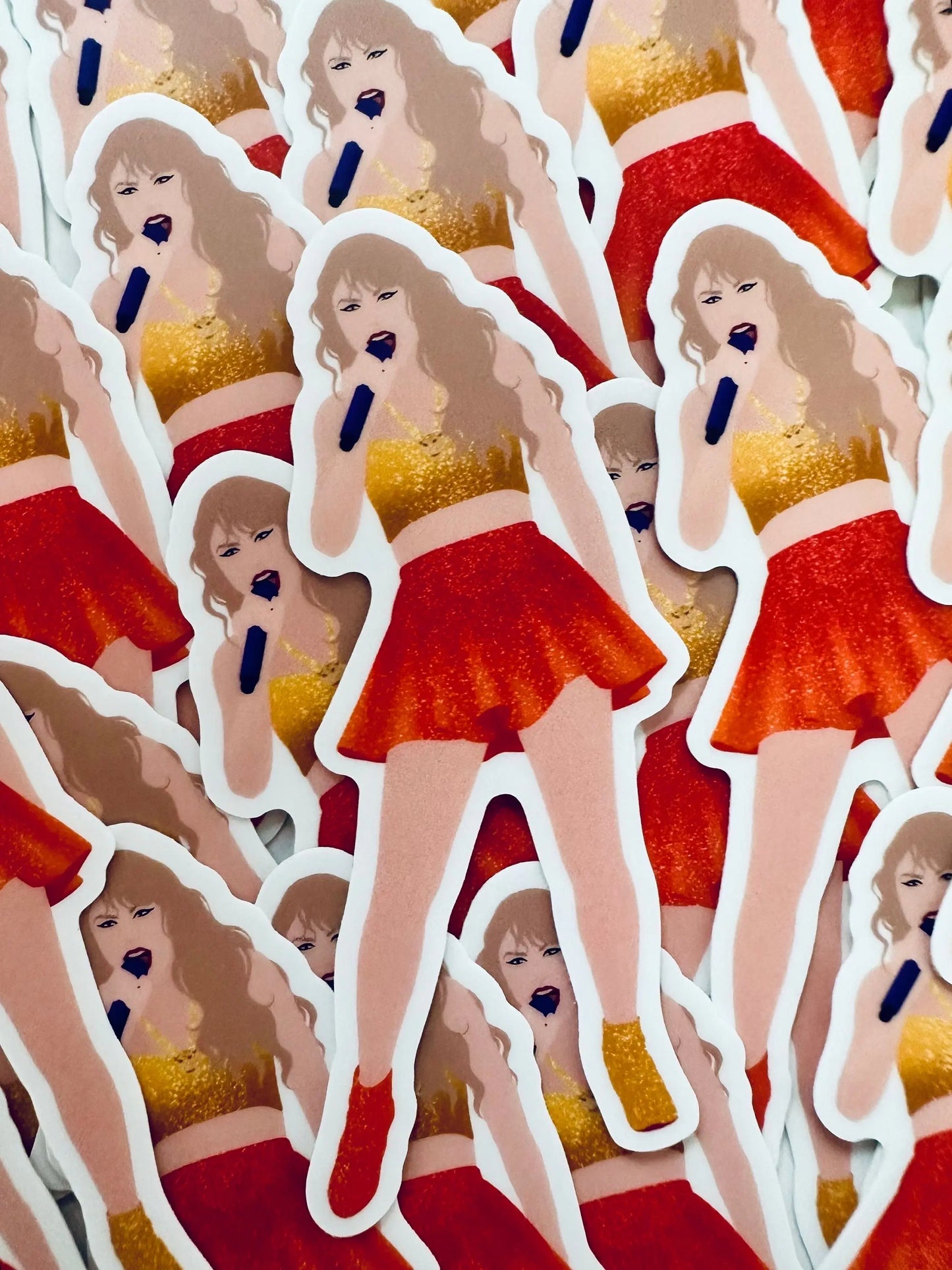Chiefs Inspired Gold & Orange NEW 1989 Eras Outfit Sticker, Shake it Off Sticker, By the Eras Outfit Sticker, Europe Eras Outfit Sticker, maedaymaedaymaeday