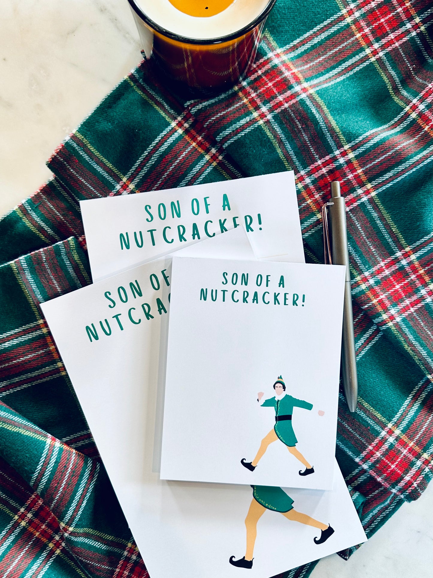 Son of a Nutcracker Notepad Half (5.5x8.5") & Quarter Page Notepad or To-Do List, Christmas/Pop Culture Themed Notepad, Santa's Helper To Do maedaymaedaymaeday
