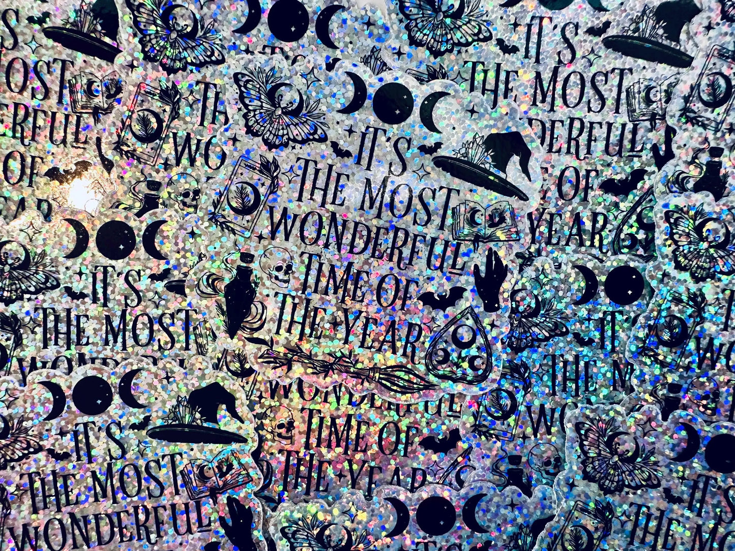 Halloween/Fall It's the Most Wonderful Time of the Year Sticker, Spooky Season Sticker, Trendy Sticker for Kindle, Laptop, Water Bottle maedaymaedaymaeday