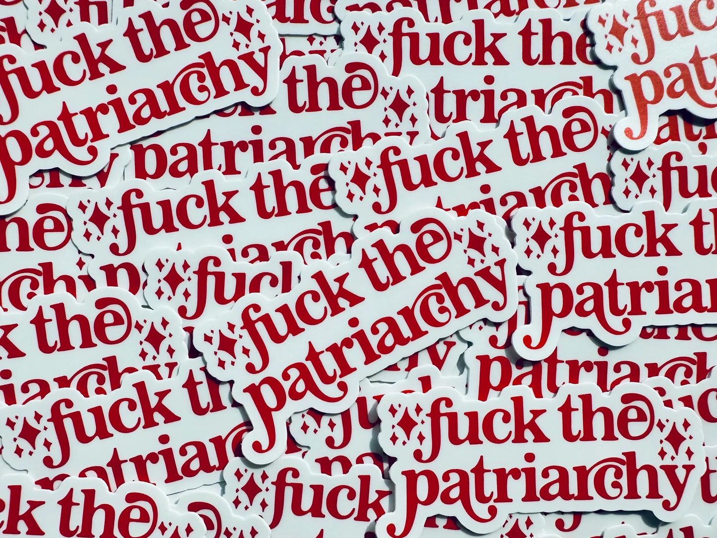 Fuck the Patriarchy Sticker, Red Merch, All too Well Inspired Swiftie Weatherproof Sticker, Swiftie Vinyl Eras Sticker maedaymaedaymaeday