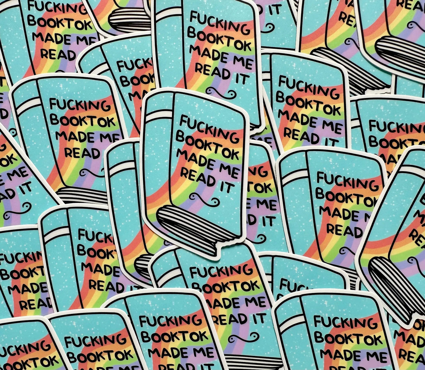 Fucking Booktok Made me Read it Sticker, Shit Talk Permanent, Waterproof Sticker, Trendy Sticker for Kindle, Laptop, Booktok, Bookish maedaymaedaymaeday