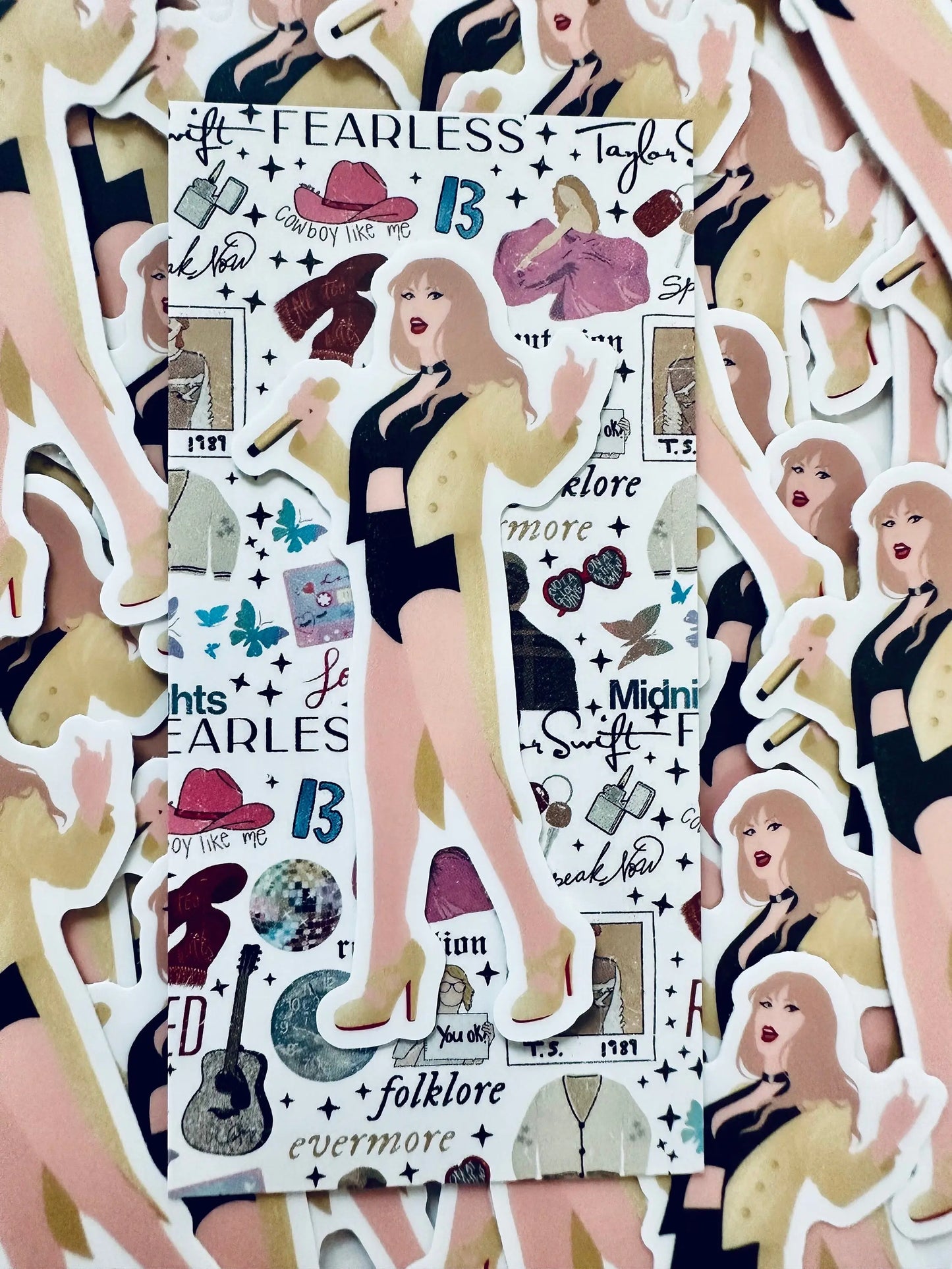 GOLD TTPD Inspired Eras Tour Outfit, Tortured Poets Department I Can Do It With a Broken Heart, TTPD Swiftie By the Eras Outfit Sticker maedaymaedaymaeday