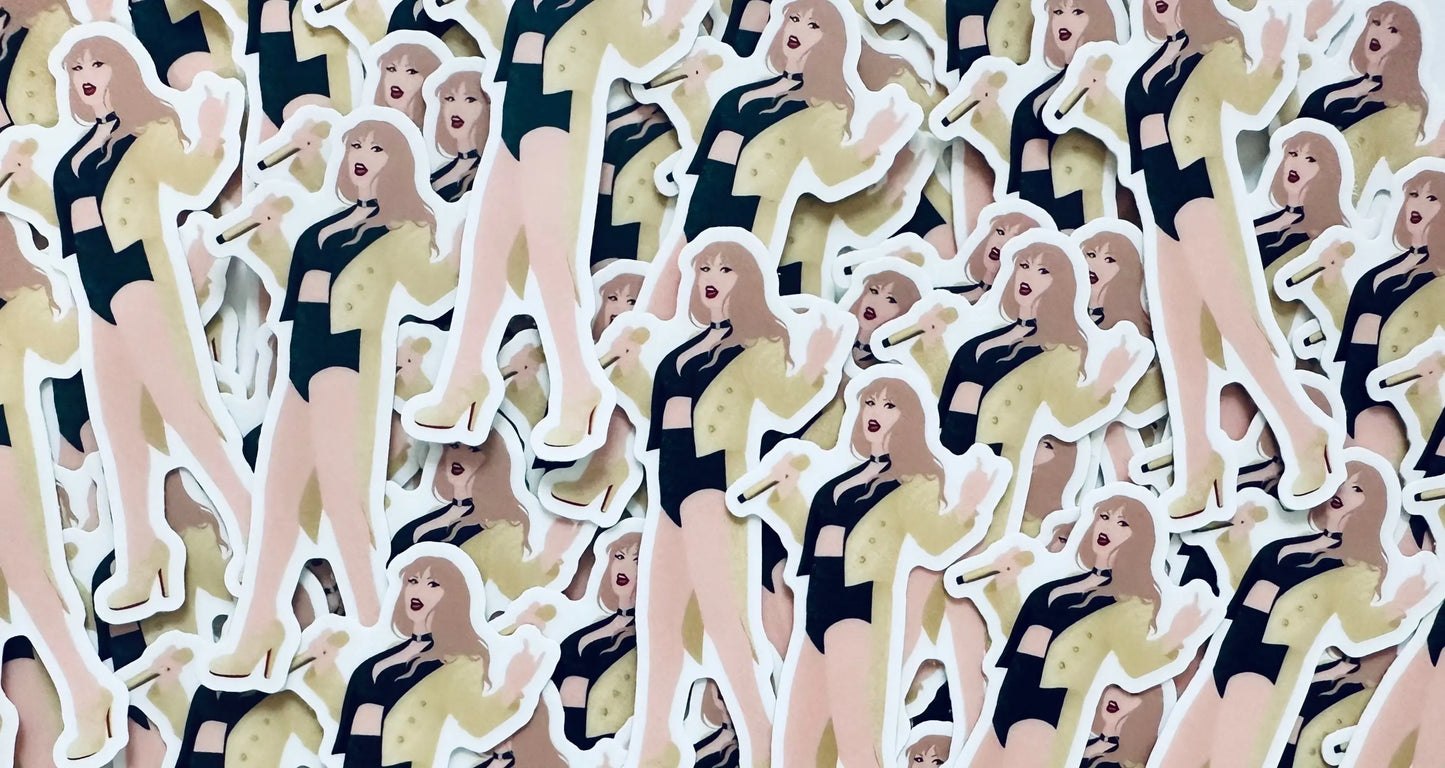 GOLD TTPD Inspired Eras Tour Outfit, Tortured Poets Department I Can Do It With a Broken Heart, TTPD Swiftie By the Eras Outfit Sticker maedaymaedaymaeday