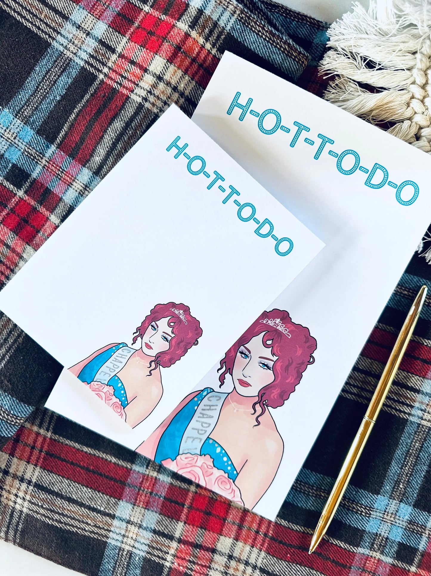 H-O-T-T-O-D-O Notepad, Half Letter & Quarter (Mini) 50 Page, Tear Off Notepad maedaymaedaymaeday