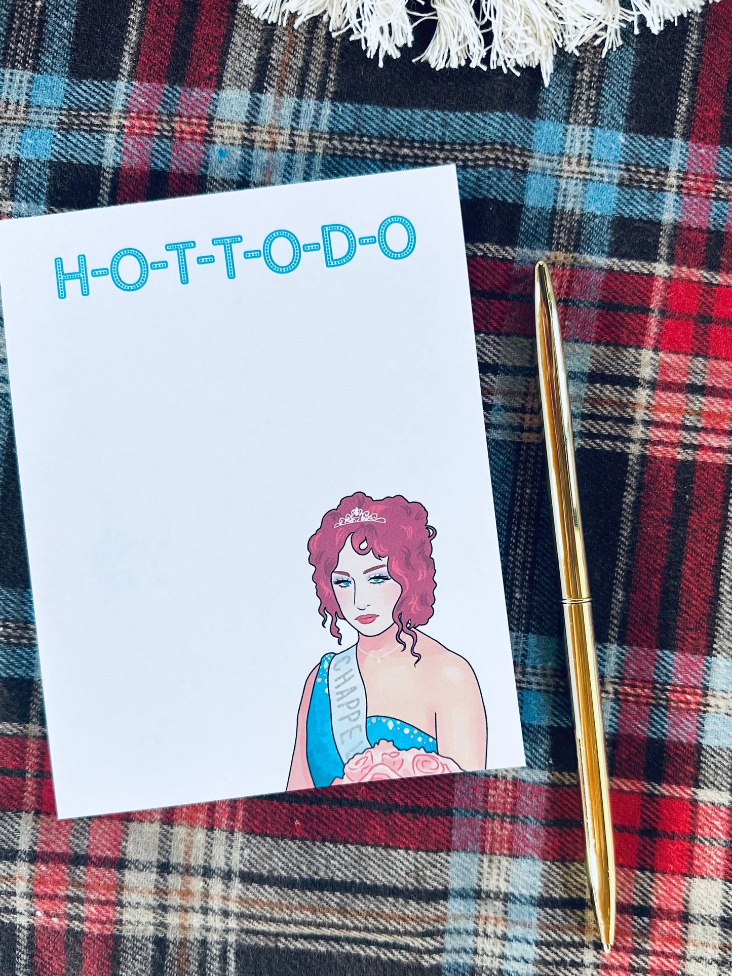 H-O-T-T-O-D-O Notepad, Half Letter & Quarter (Mini) 50 Page, Tear Off Notepad maedaymaedaymaeday