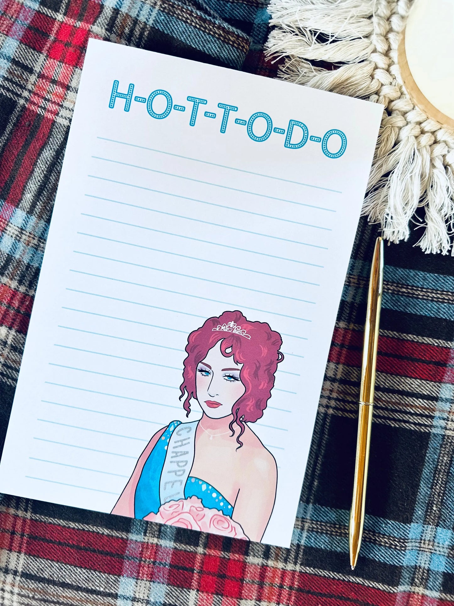 H-O-T-T-O-D-O Notepad, Half Letter & Quarter (Mini) 50 Page, Tear Off Notepad maedaymaedaymaeday