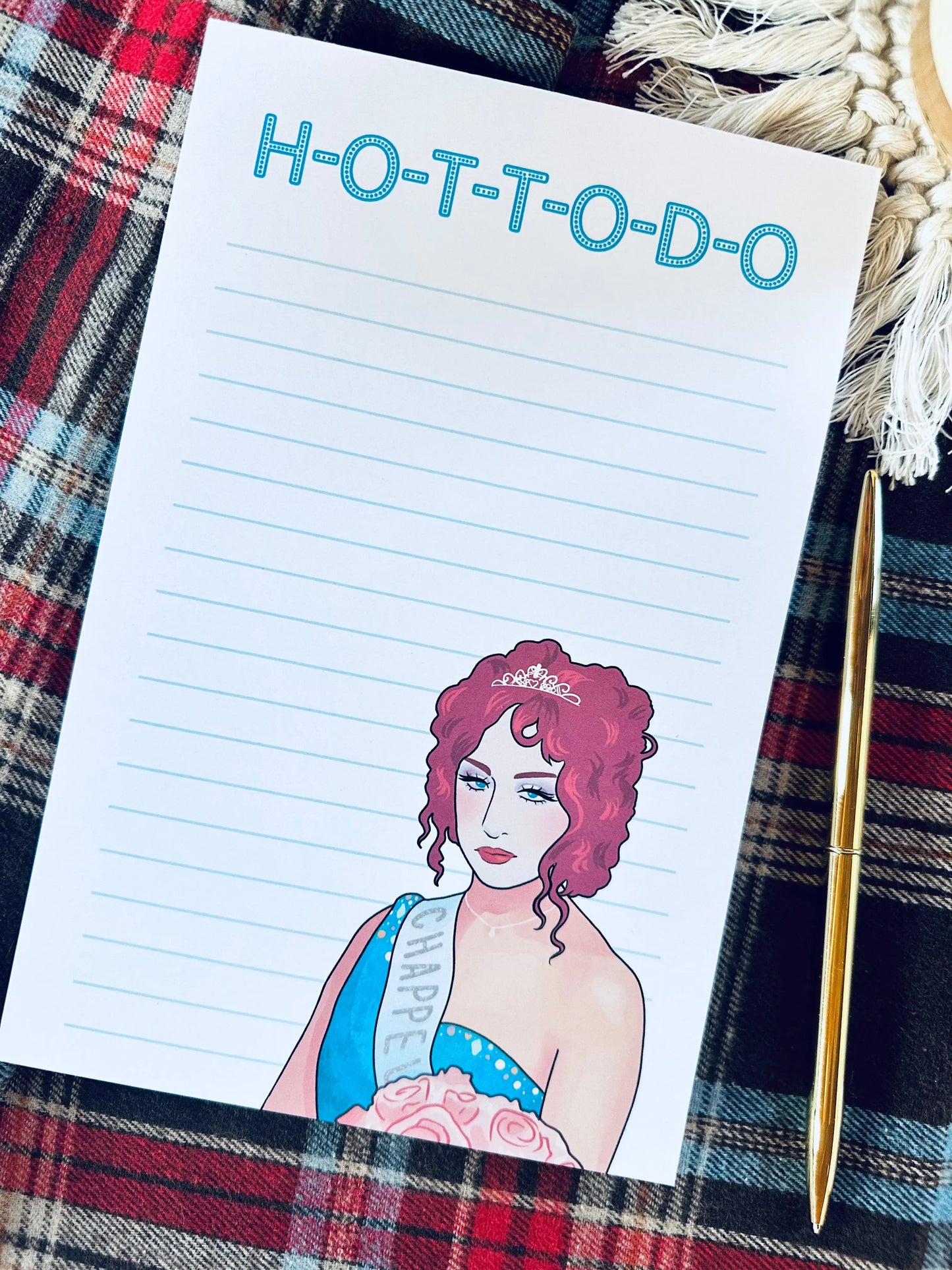 H-O-T-T-O-D-O Notepad, Half Letter & Quarter (Mini) 50 Page, Tear Off Notepad maedaymaedaymaeday