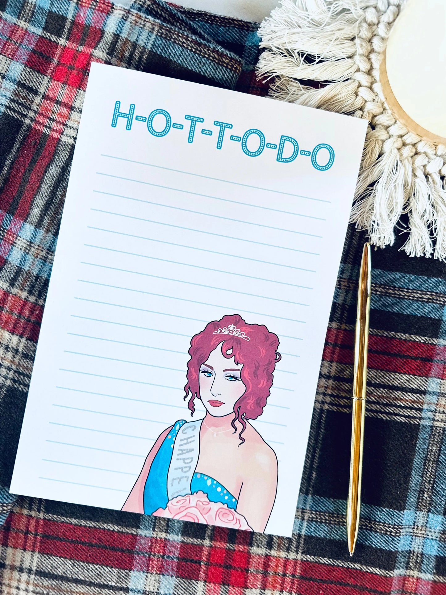 H-O-T-T-O-D-O Notepad, Half Letter & Quarter (Mini) 50 Page, Tear Off Notepad maedaymaedaymaeday