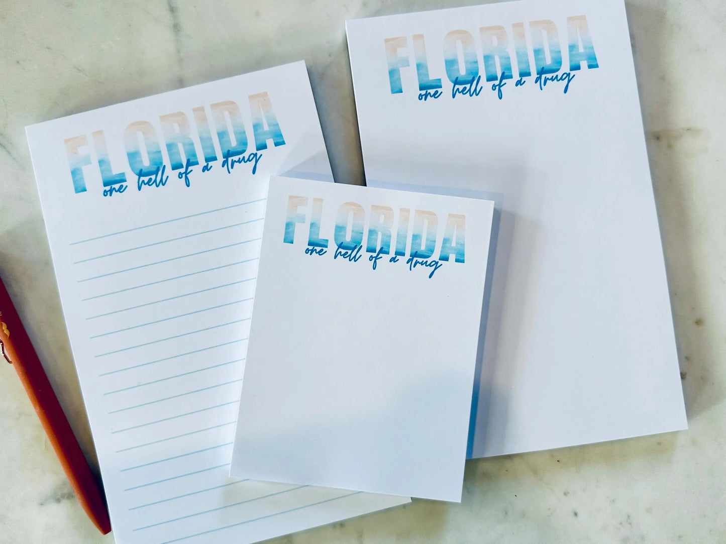 Half & Quarter Page Pop Culture Notepad, Florida!!! To Do List, Florida one Hell of a Drug Notepad, Eras Merch Swiftie Stationary Gift maedaymaedaymaeday
