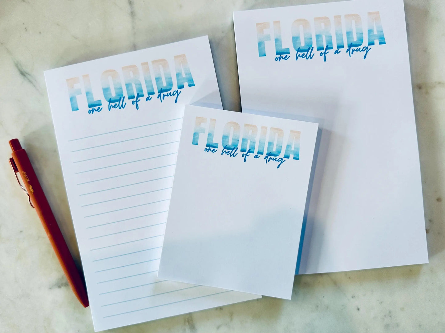 Half & Quarter Page Pop Culture Notepad, Florida!!! To Do List, Florida one Hell of a Drug Notepad, Eras Merch Swiftie Stationary Gift maedaymaedaymaeday