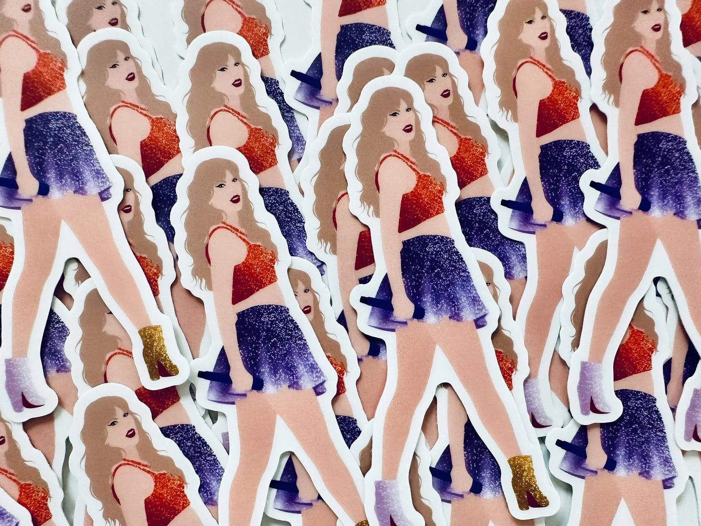 Orange & Purple NEW 1989 Eras Outfit Sticker, Shake it Off Sticker, By the Eras Outfit Sticker, Europe Eras Outfit Sticker,Swiftie Sticker maedaymaedaymaeday