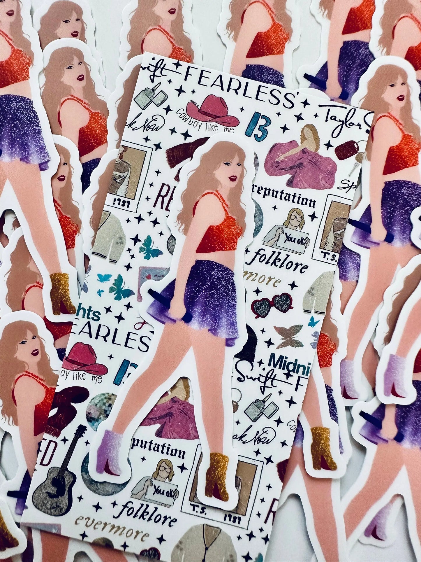 Orange & Purple NEW 1989 Eras Outfit Sticker, Shake it Off Sticker, By the Eras Outfit Sticker, Europe Eras Outfit Sticker,Swiftie Sticker maedaymaedaymaeday