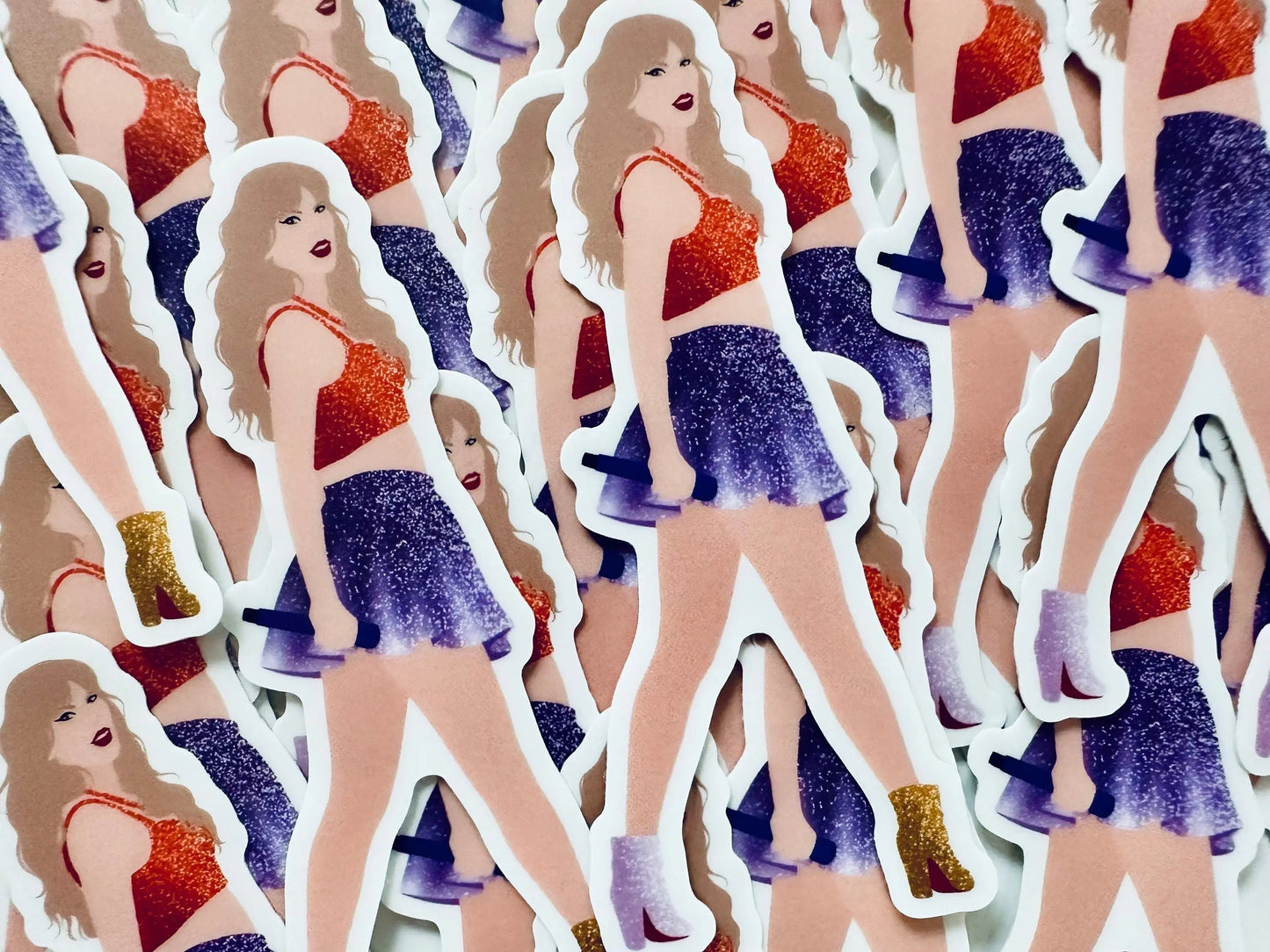 Orange & Purple NEW 1989 Eras Outfit Sticker, Shake it Off Sticker, By the Eras Outfit Sticker, Europe Eras Outfit Sticker,Swiftie Sticker maedaymaedaymaeday