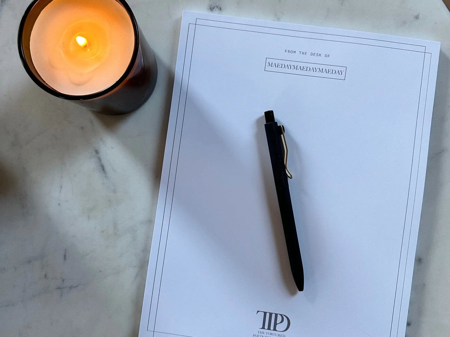 Personalized Full Page (8.5x11") or Half Page (5.5x8.5") Manuscript Notepad, Tortured Poets Department, From the Desk of Notepad, TTPD maedaymaedaymaeday