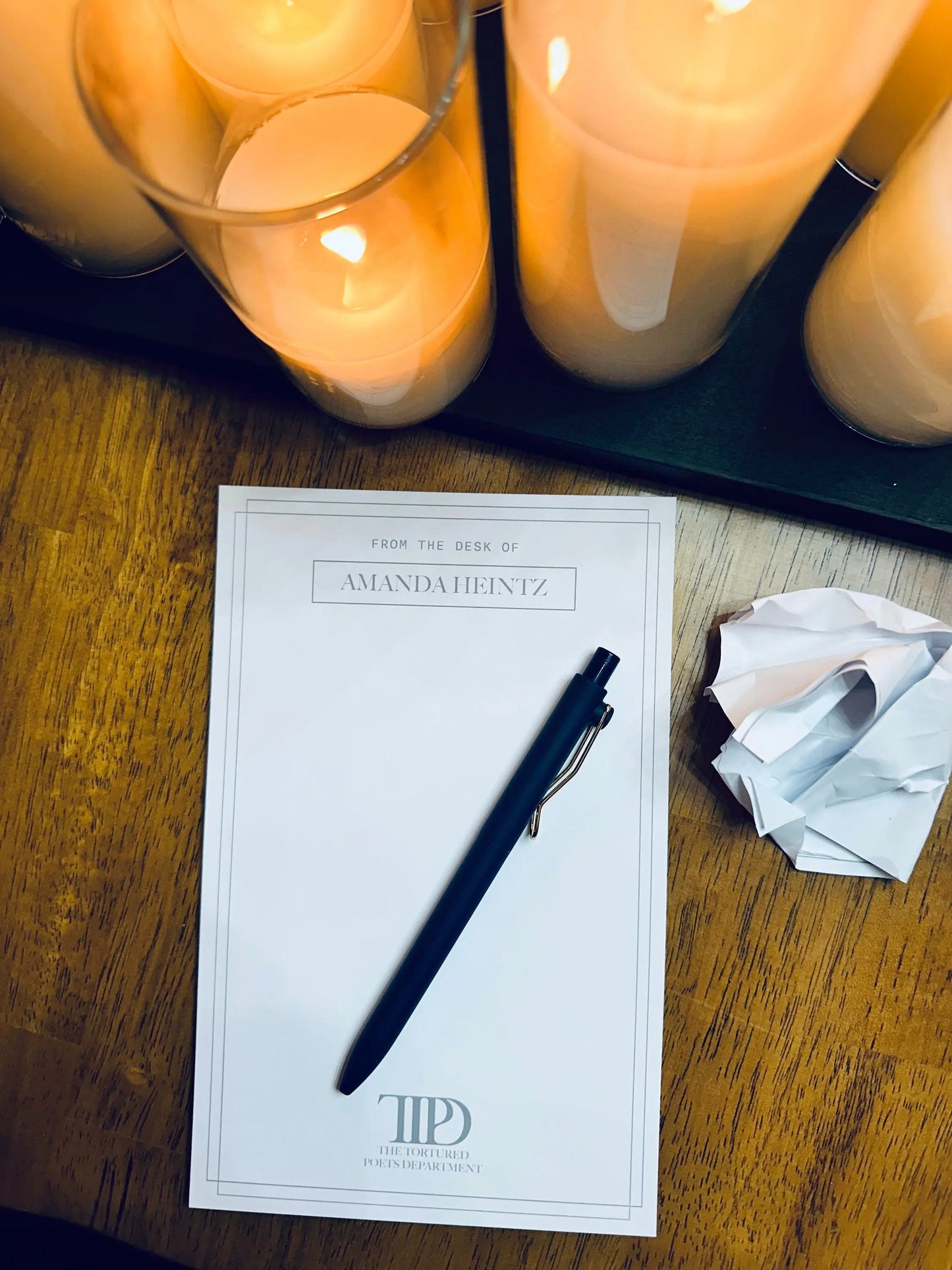Personalized Full Page (8.5x11") or Half Page (5.5x8.5") Manuscript Notepad, Tortured Poets Department, From the Desk of Notepad, TTPD maedaymaedaymaeday