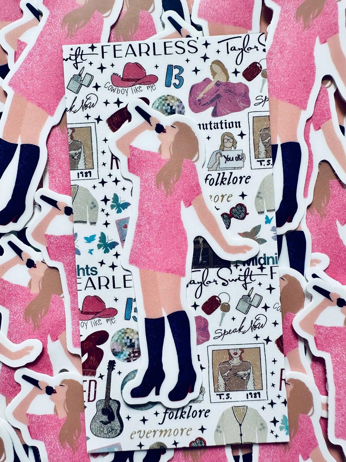 Pink Midnights Shirt Dress Eras Sticker, By the Eras Outfit Sticker,Eras Outfit Sticker, Swift Inspired Waterproof Sticker maedaymaedaymaeday