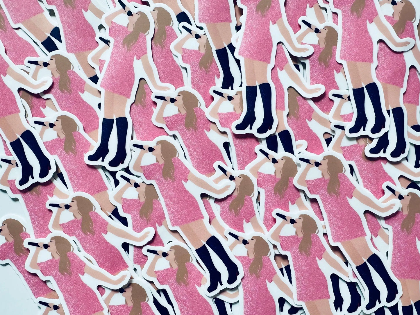 Pink Midnights Shirt Dress Eras Sticker, By the Eras Outfit Sticker,Eras Outfit Sticker, Swift Inspired Waterproof Sticker maedaymaedaymaeday