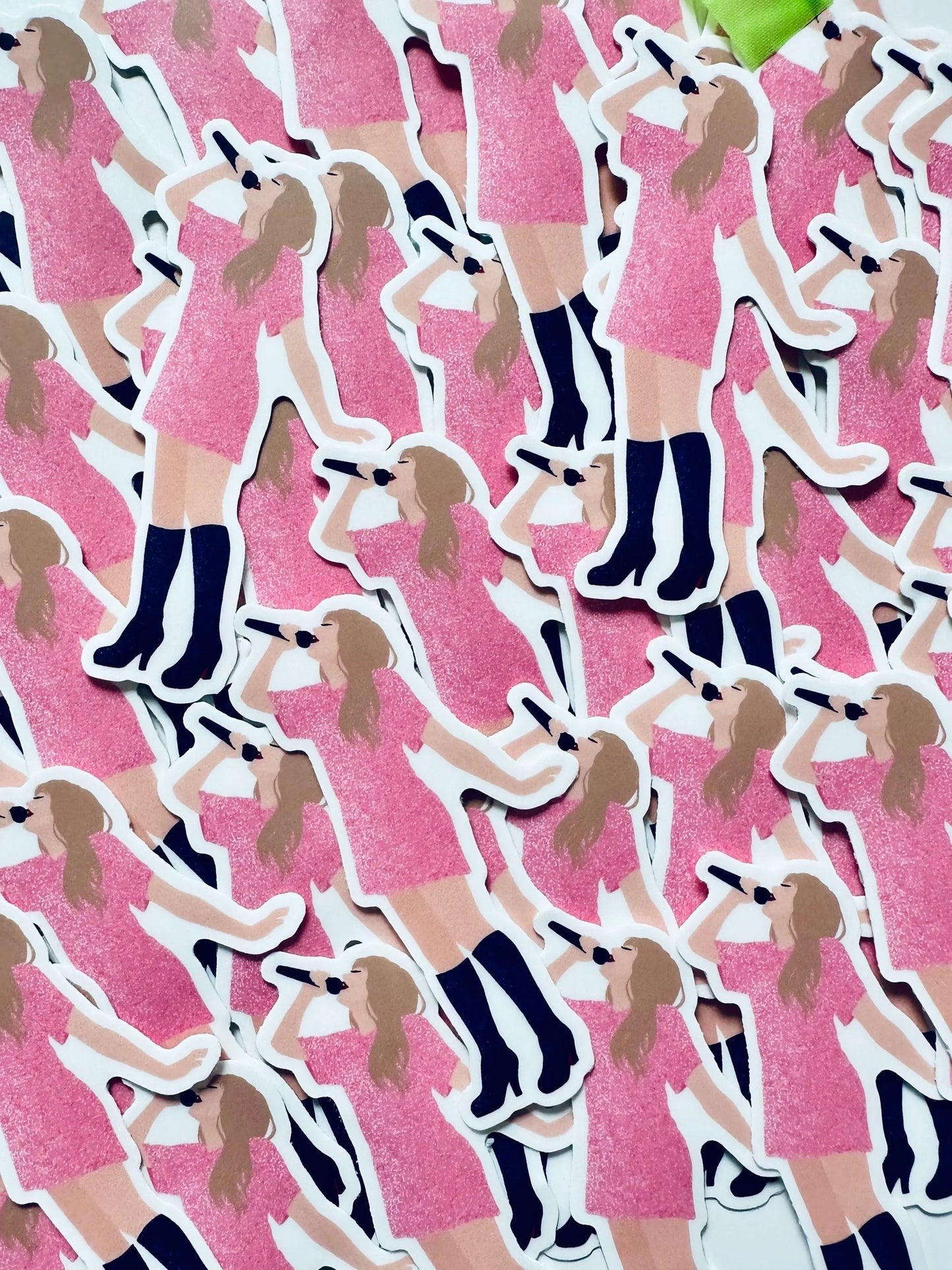 Pink Midnights Shirt Dress Eras Sticker, By the Eras Outfit Sticker,Eras Outfit Sticker, Swift Inspired Waterproof Sticker maedaymaedaymaeday