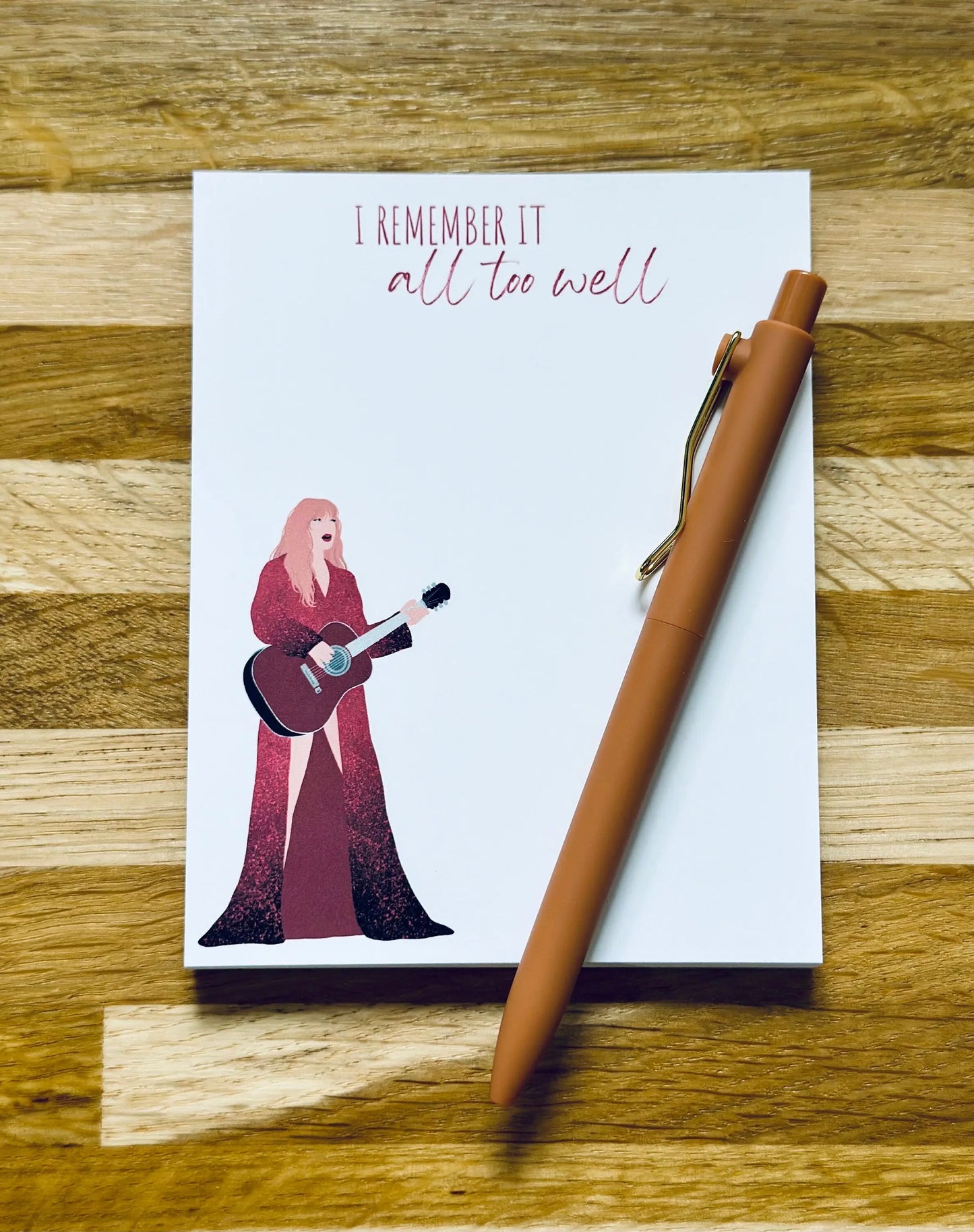 Pop Culture Queen Quarter Page Notepad, I Remember it All Too Well Notepad , In My Notepad Era, Red Era Merch, 5.5x4.25 50 Page Notepad maedaymaedaymaeday