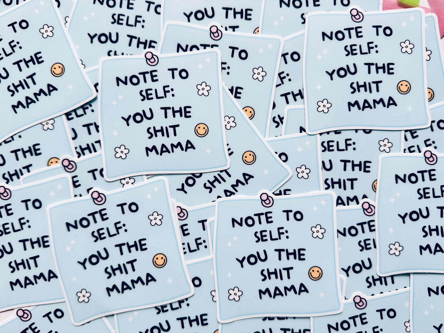Post it Note Sticker, You the Shit Mama Sticker, Mental Health Sticker, Trendy Sticker for Kindle, Laptop, Reminder to Self Sticker maedaymaedaymaeday