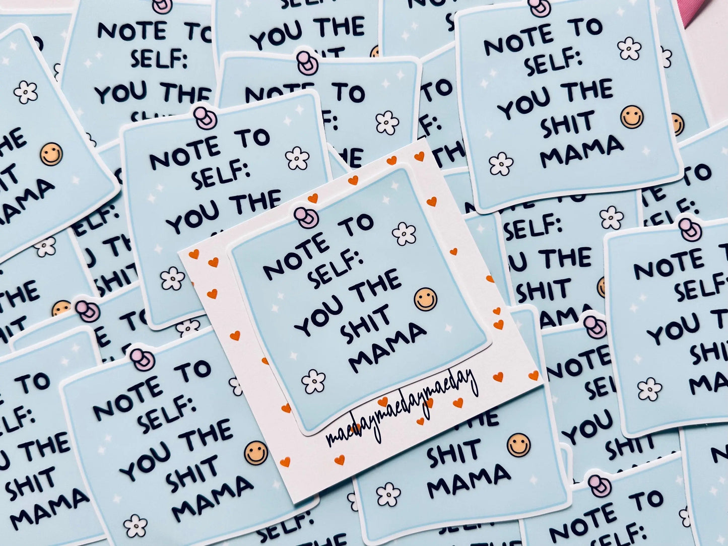 Post it Note Sticker, You the Shit Mama Sticker, Mental Health Sticker, Trendy Sticker for Kindle, Laptop, Reminder to Self Sticker maedaymaedaymaeday