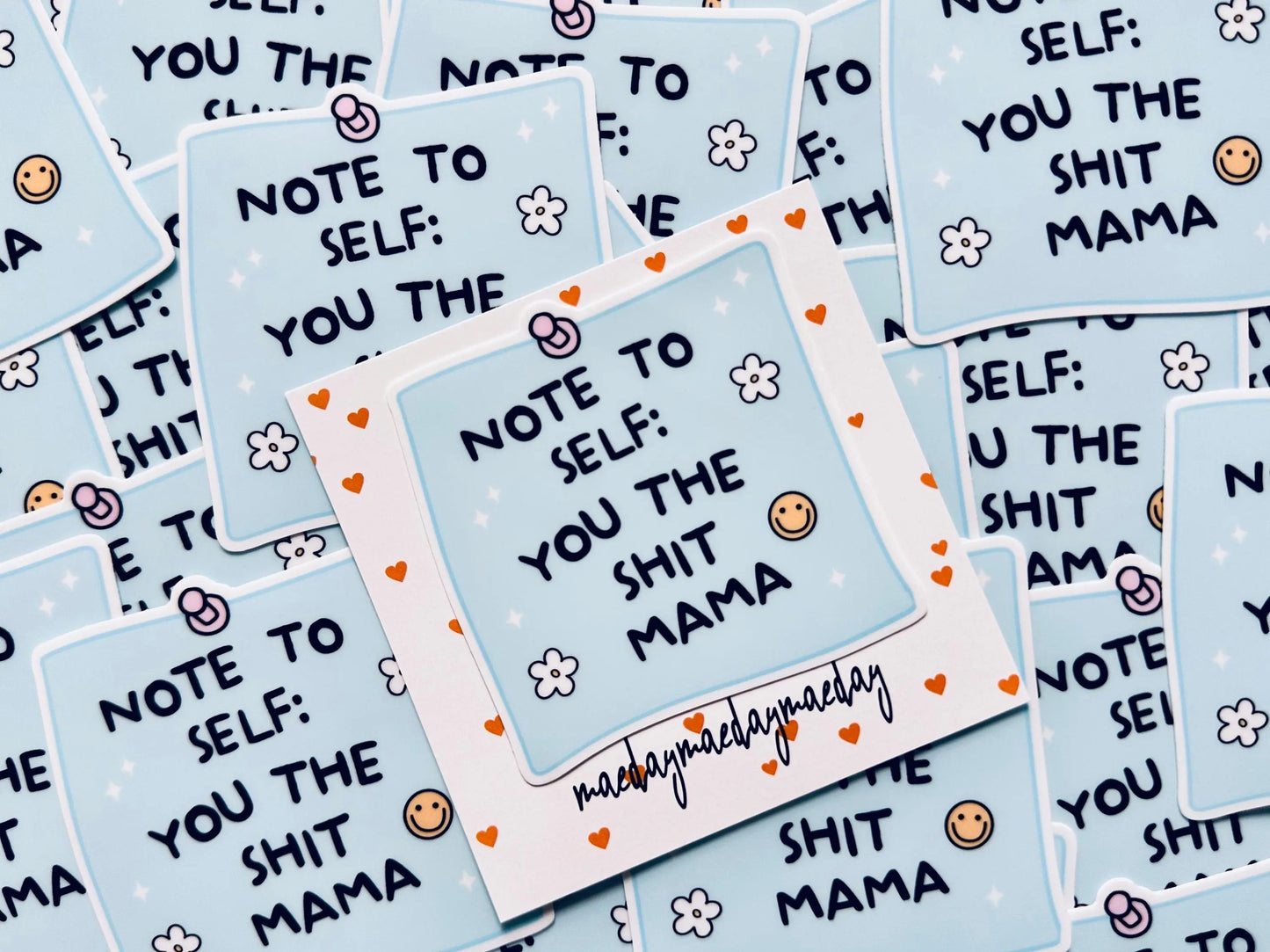 Post it Note Sticker, You the Shit Mama Sticker, Mental Health Sticker, Trendy Sticker for Kindle, Laptop, Reminder to Self Sticker maedaymaedaymaeday