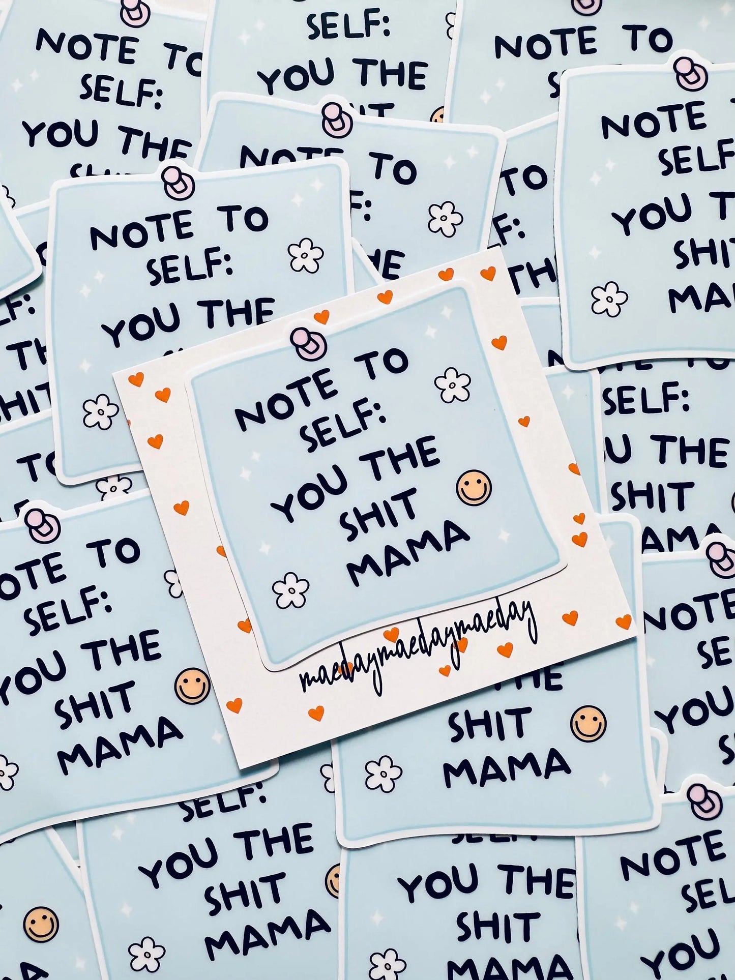 Post it Note Sticker, You the Shit Mama Sticker, Mental Health Sticker, Trendy Sticker for Kindle, Laptop, Reminder to Self Sticker maedaymaedaymaeday