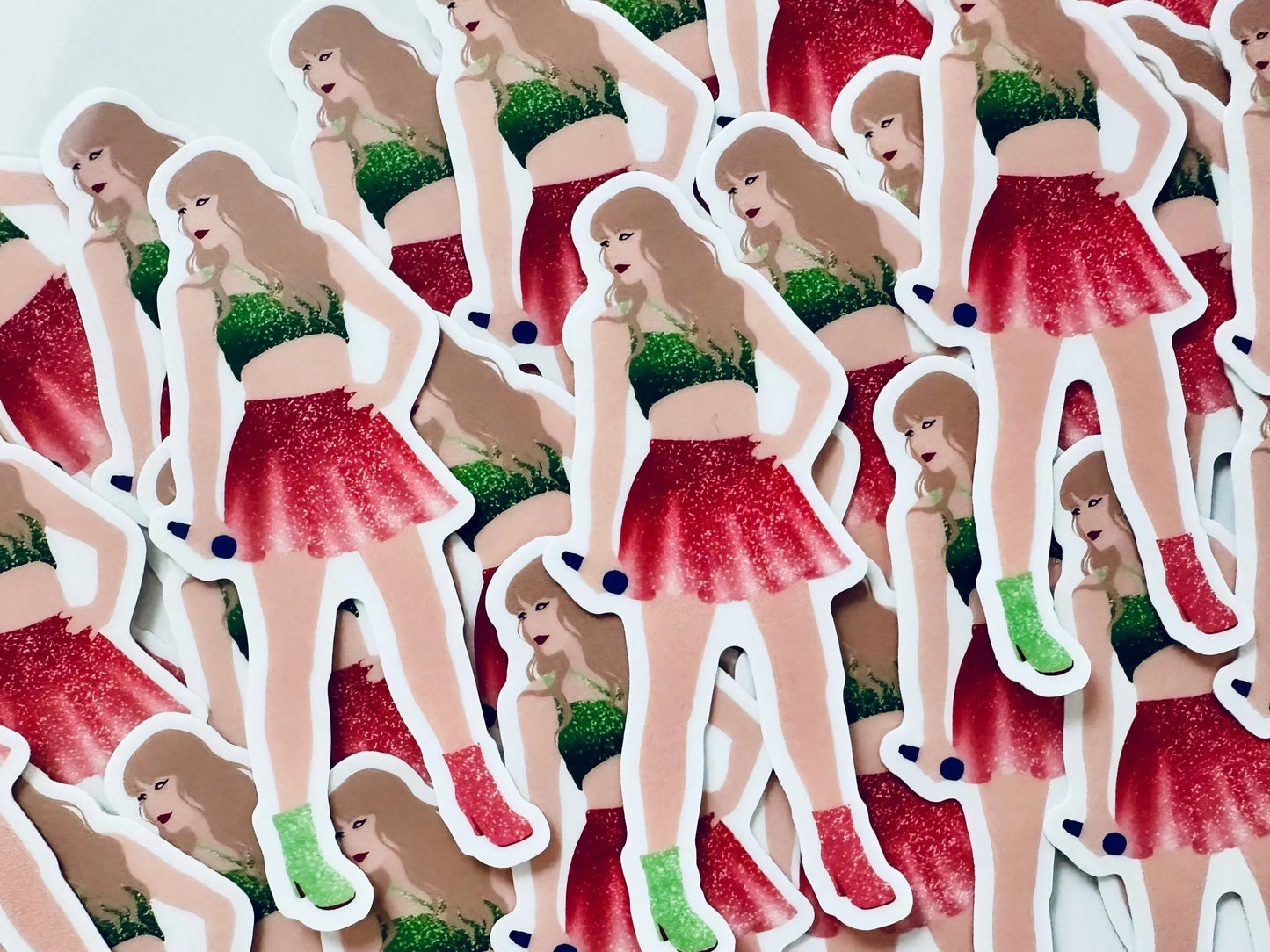 Watermelon Green and Pink/Red NEW 1989 Eras Outfit Sticker, Shake it Off Sticker, By the Eras Outfit Sticker, Europe Eras Outfit Sticker maedaymaedaymaeday