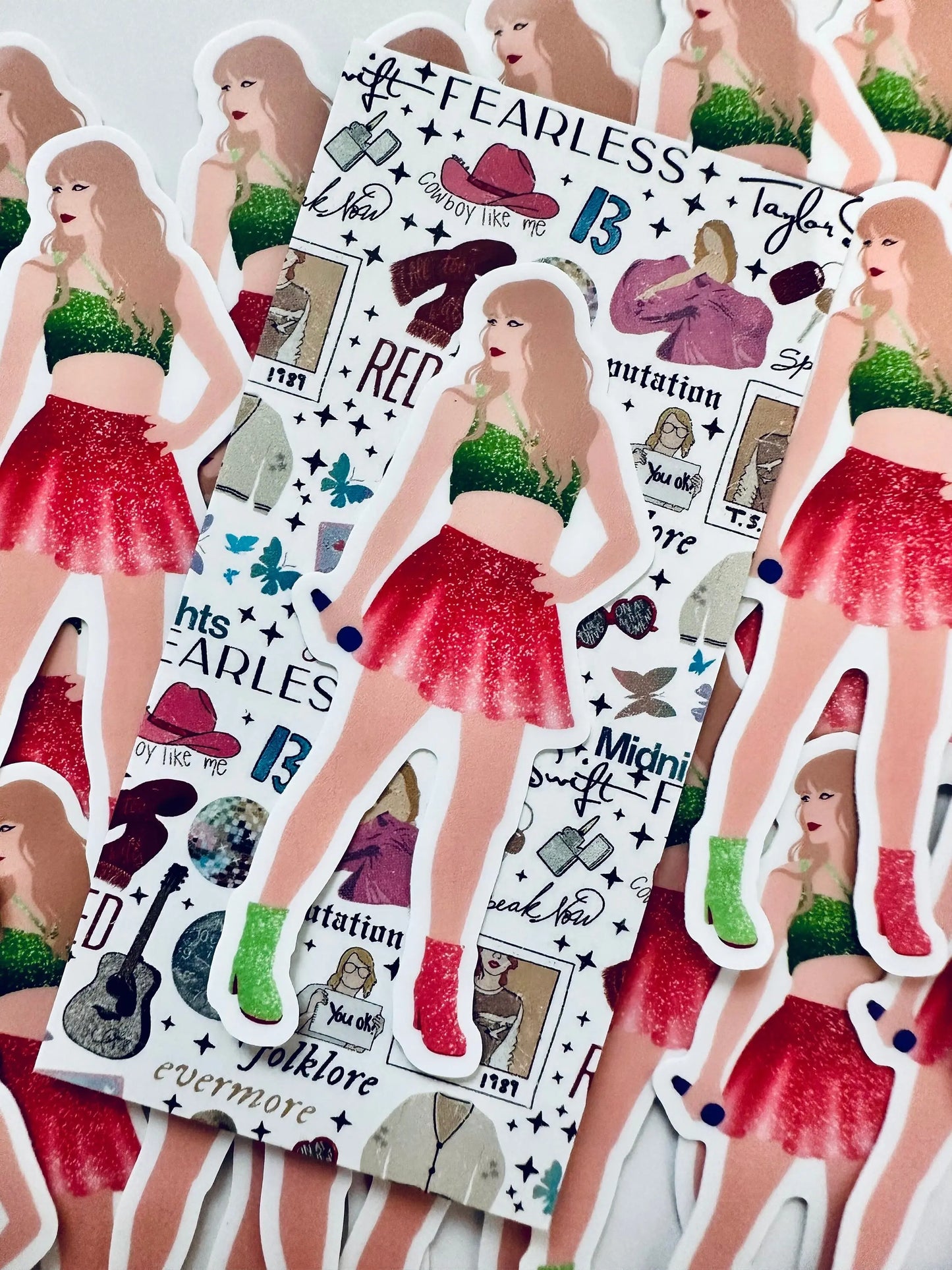 Watermelon Green and Pink/Red NEW 1989 Eras Outfit Sticker, Shake it Off Sticker, By the Eras Outfit Sticker, Europe Eras Outfit Sticker maedaymaedaymaeday