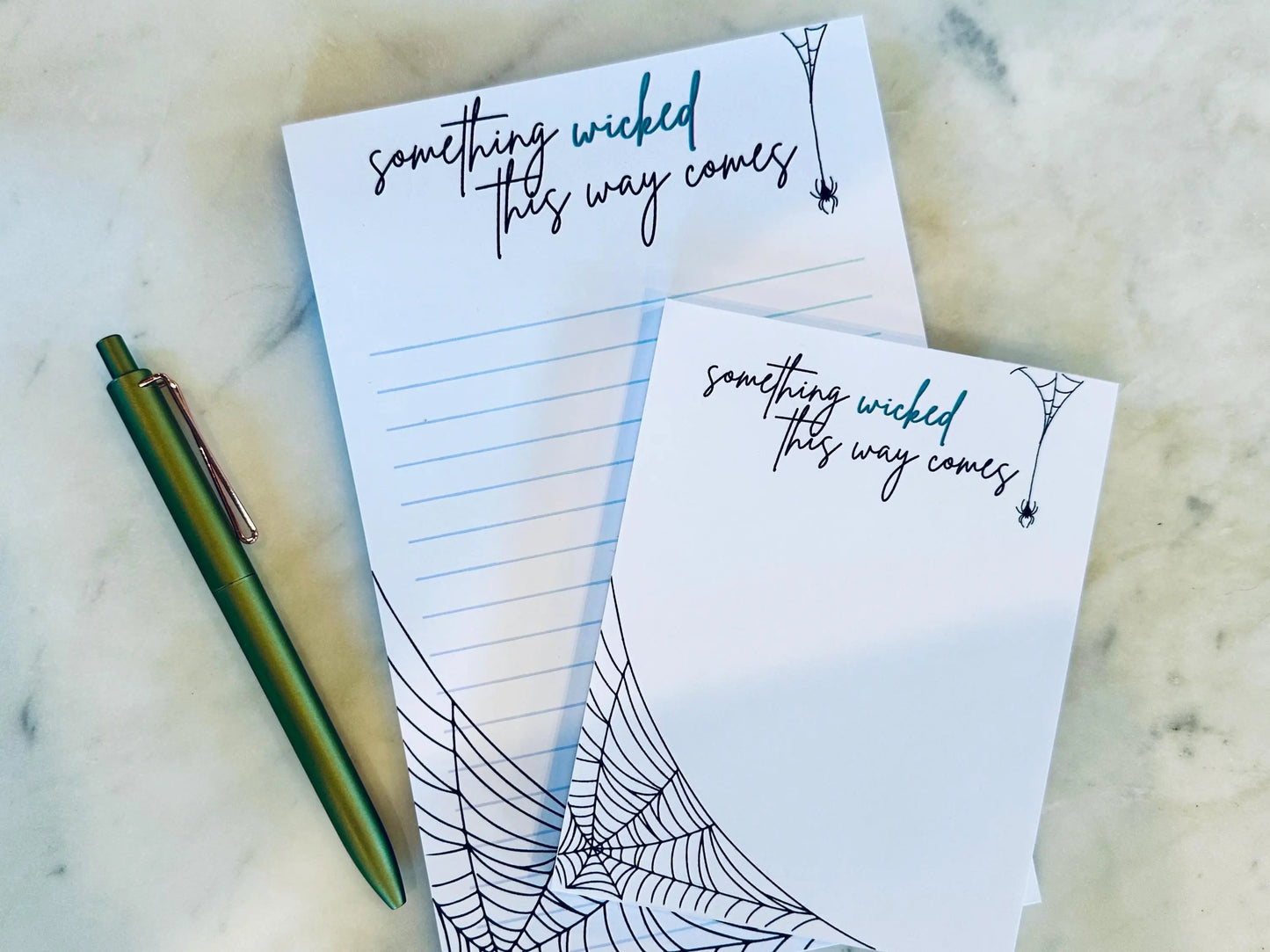 Something Wicked Full & Quarter Page (A5) Notepad, Feeling Wicked Halloween Notepad, 50 Page Notepad or To-Do List maedaymaedaymaeday