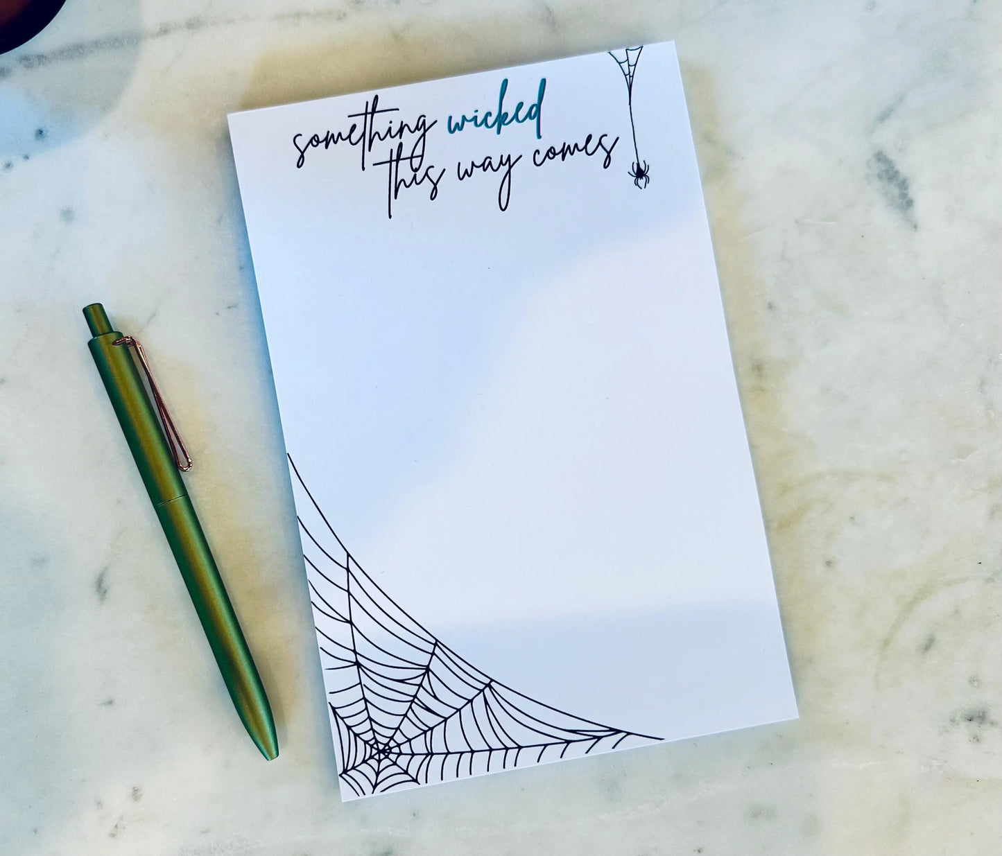 Something Wicked Full & Quarter Page (A5) Notepad, Feeling Wicked Halloween Notepad, 50 Page Notepad or To-Do List maedaymaedaymaeday