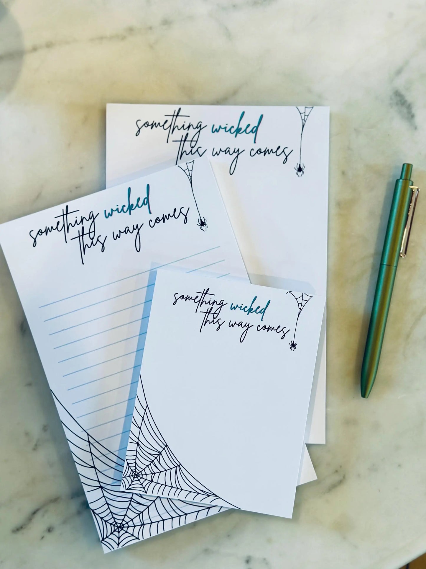Something Wicked Full & Quarter Page (A5) Notepad, Feeling Wicked Halloween Notepad, 50 Page Notepad or To-Do List maedaymaedaymaeday
