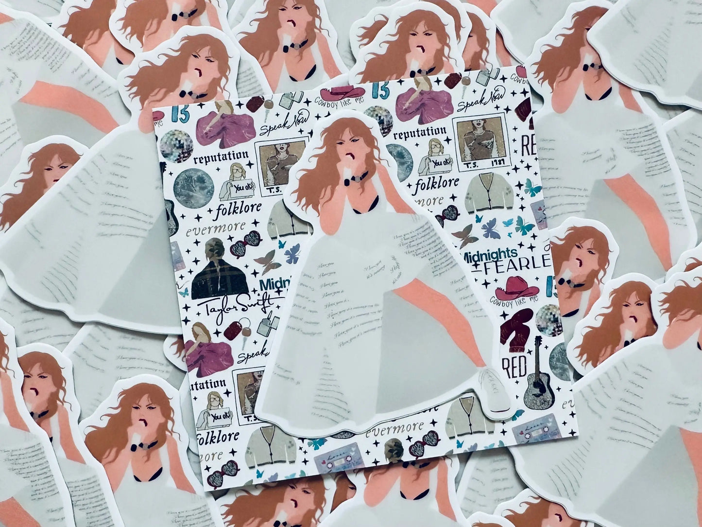 TTPD Inspired Eras Tour Outfit, Tortured Poets Department Female Rage, But Daddy I love Him, So High School By the Eras Outfit Sticker maedaymaedaymaeday