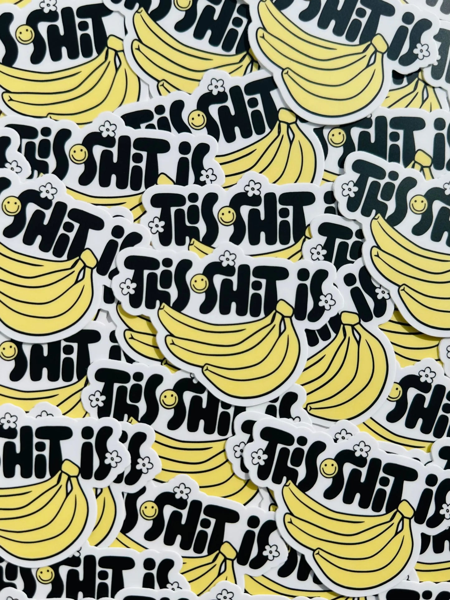 This Shit is Bananas Sticker, WTF Humor Sticker, Best Selling Sticker for Kindle, Water Bottle, Laptop maedaymaedaymaeday