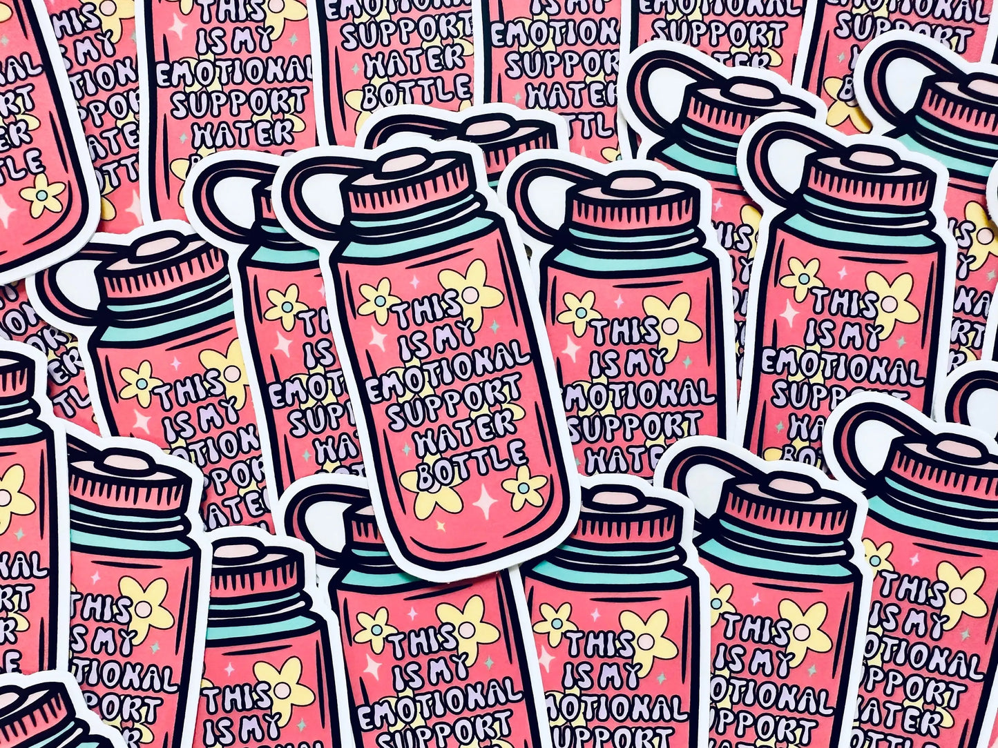 This is my Emotional Support Water Bottle Sticker, Mental Health Sticker, Drink Water Waterbottle Sticker maedaymaedaymaeday
