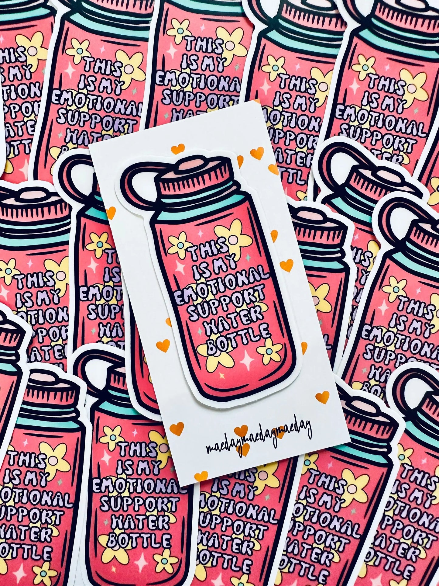 This is my Emotional Support Water Bottle Sticker, Mental Health Sticker, Drink Water Waterbottle Sticker maedaymaedaymaeday