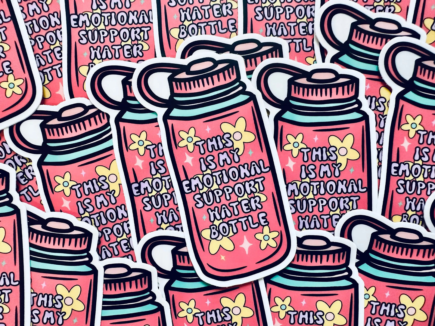 This is my Emotional Support Water Bottle Sticker, Mental Health Sticker, Drink Water Waterbottle Sticker maedaymaedaymaeday