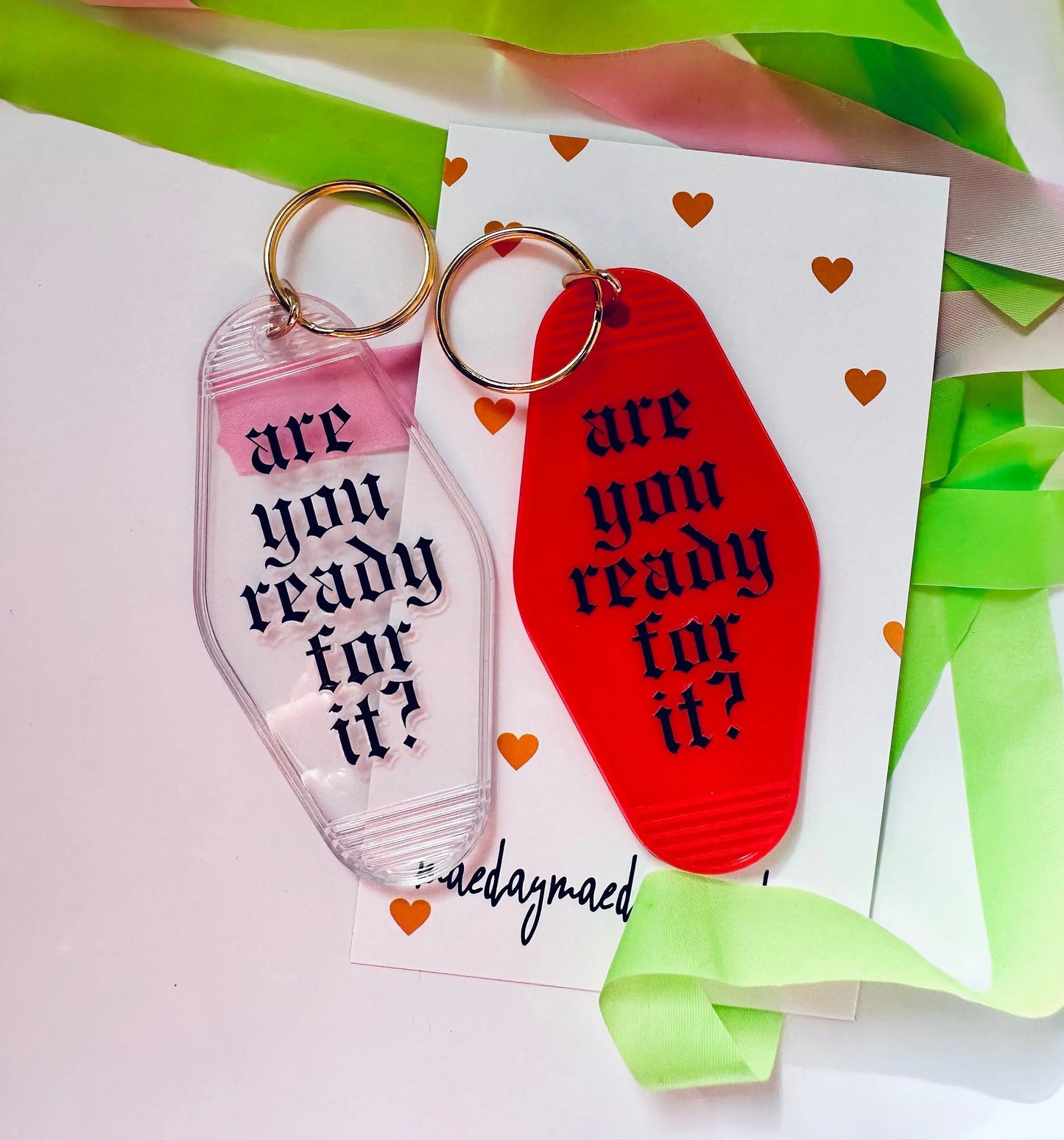 are you ready for it? Retro Vintage Motel Keychain, Cute Retro Hotel Keychain maedaymaedaymaeday