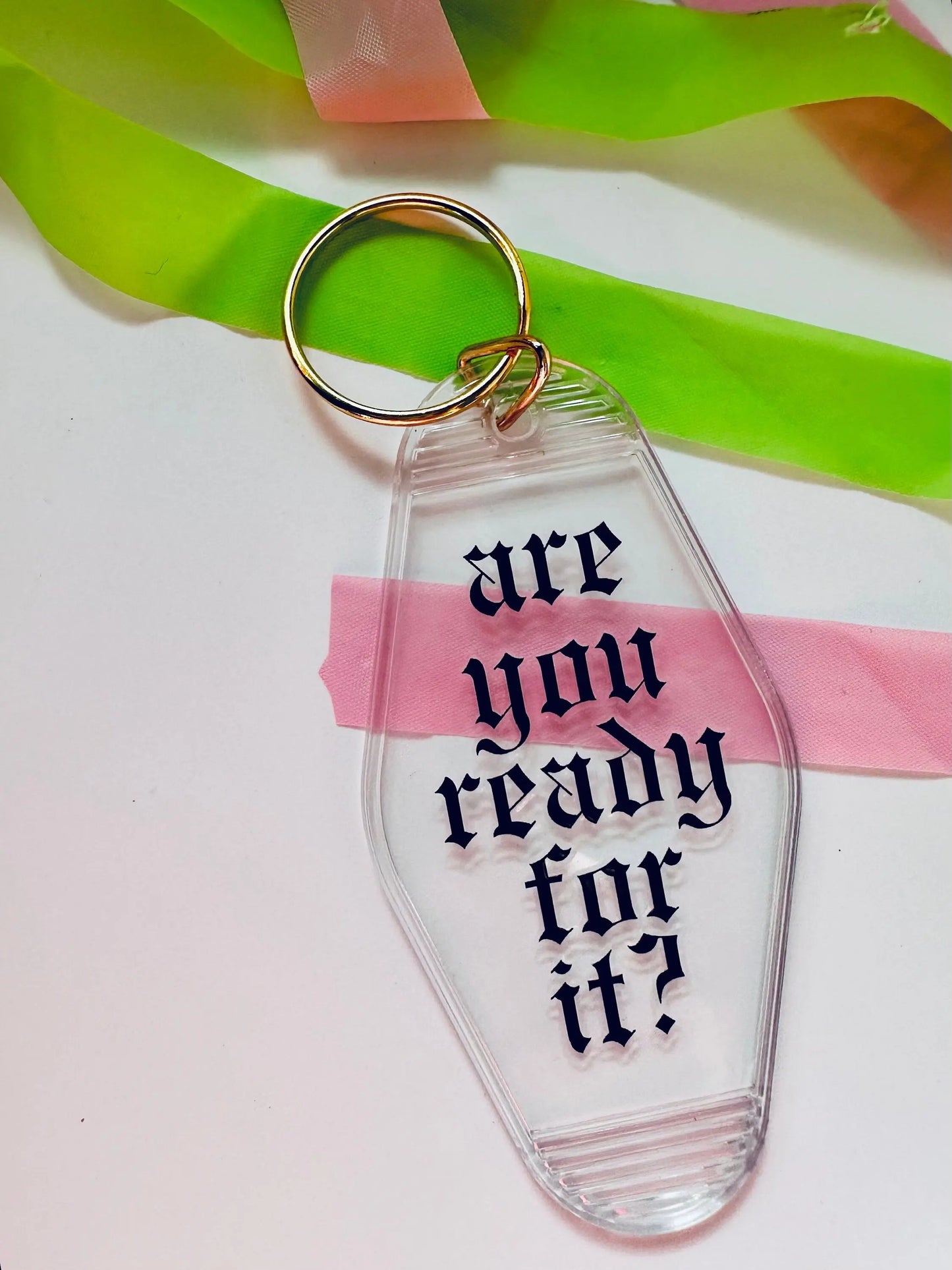 are you ready for it? Retro Vintage Motel Keychain, Cute Retro Hotel Keychain maedaymaedaymaeday