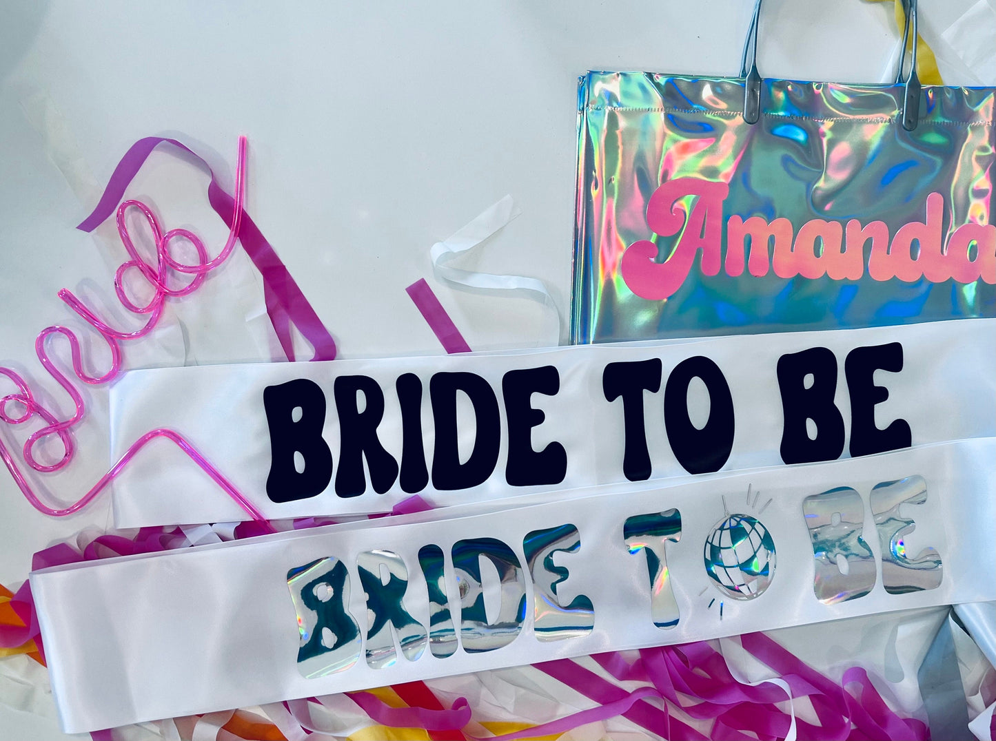 Retro Bride to Be Party Sash | Bachelorette Party | Gift for Bride | Bride-to-Be | Bridal Shower Gift | Disco Party Sash | Last Disco maedaymaedaymaeday