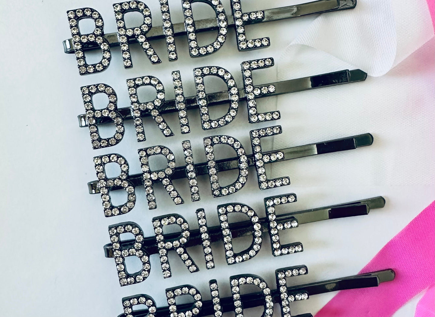 Rhinestone Bride Hair Barrette Pin, Bride Hair Accessories, Bride Letter Hair Clip/Pin maedaymaedaymaeday