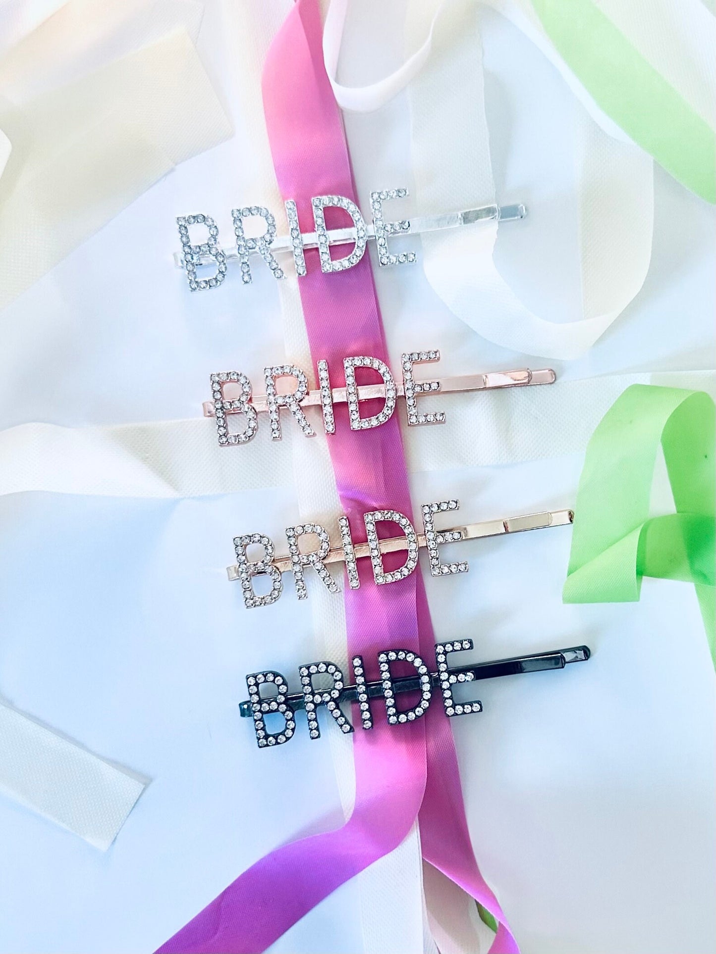 Rhinestone Bride Hair Barrette Pin, Bride Hair Accessories, Bride Letter Hair Clip/Pin maedaymaedaymaeday
