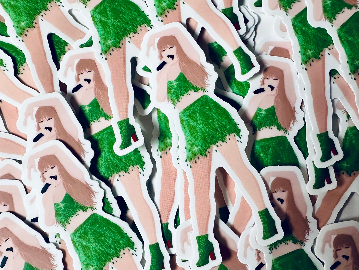 Green 1989 Eras Outfit Sticker, Shake it Off Sticker, By the Eras Outfit Sticker, Eras Outfit Sticker,Swift Inspired Vinyl Sticker, Taylors maedaymaedaymaeday
