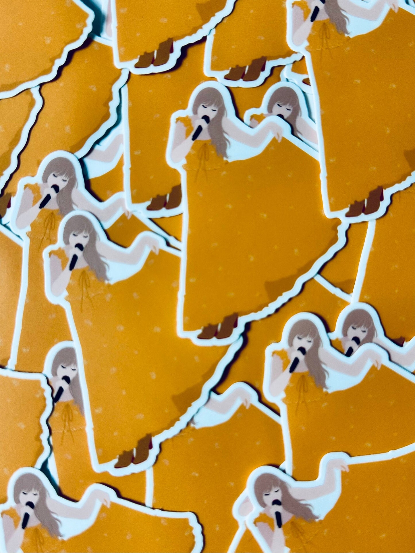 Evermore Eras Outfit, Orange Evermore Eras Dress, By the Eras Outfit Sticker, Eras Outfit Sticker, Swift Inspired Vinyl Sticker maedaymaedaymaeday